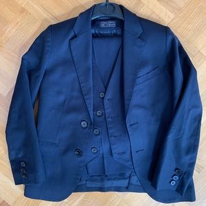 Zara Boys black three-piece suit